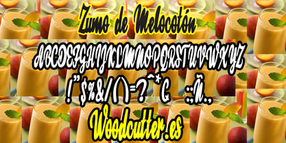 Zumo de Melocoton Font Poster 4