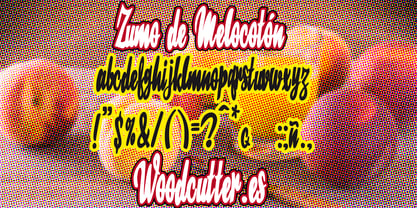 Zumo de Melocoton Font Poster 3