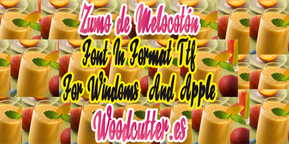 Zumo de Melocoton Font Poster 7