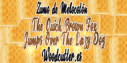 Zumo de Melocoton Font Poster 2