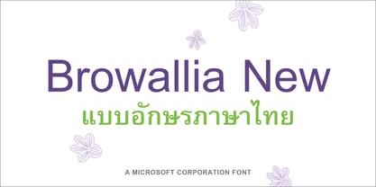 Browallia New Font Poster 1