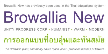 Browallia New Font Poster 3
