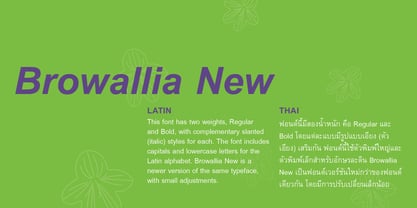 Browallia New Font Poster 4