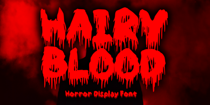 Hairy Blood Font Poster 1