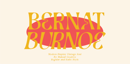 Bernat Burnoe Font Poster 1