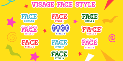 Visage Face Font Poster 10