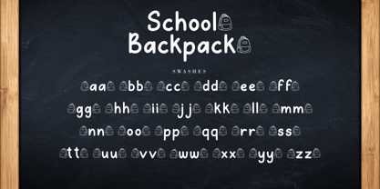 School Backpack Font Poster 9