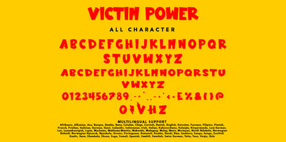 Victim Power Font Poster 7