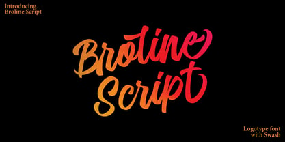 Broline Script Font Poster 1