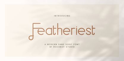 Featheriest Font Poster 1