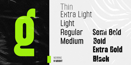 Nearing Condensed Sans Font Poster 7