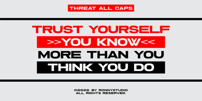 Threat Font Poster 6