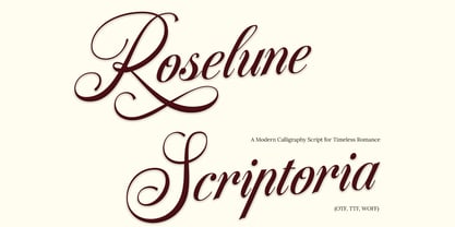 Roselune Scriptoria Font Poster 10