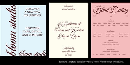 Roselune Scriptoria Font Poster 9