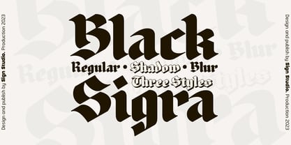 Black Sigra Fuente Póster 1