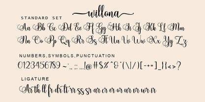 Willona Font Poster 6