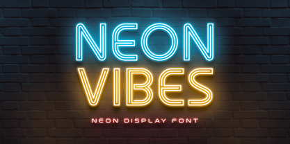 Neon Vibes Fuente Póster 1