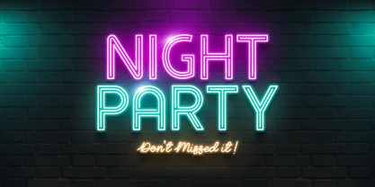 Neon Vibes Font Poster 2
