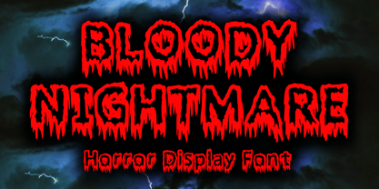 Bloody Nightmare Font Poster 1