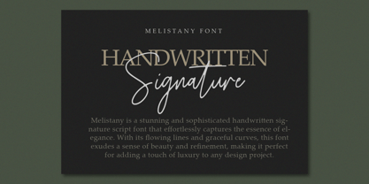 Melistany Font Poster 2