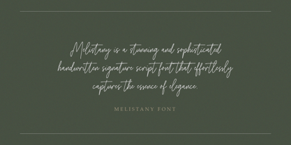 Melistany Font Poster 5