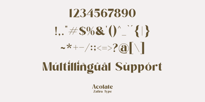 Acolate Font Poster 15