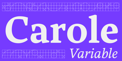 Carole Serif Variable Font Poster 1
