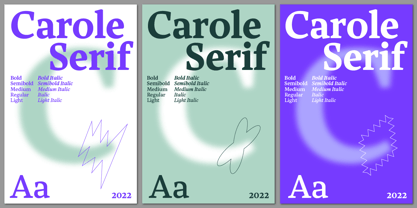 Carole Serif Variable Font Poster 6