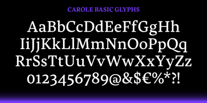 Carole Serif Variable Font Poster 12
