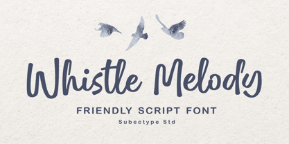 Whistle Melody Font Poster 1