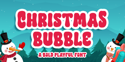 Christmas Bubble Font Poster 1