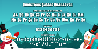 Christmas Bubble Font Poster 4