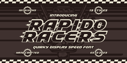 Rapido Racers Font Poster 1