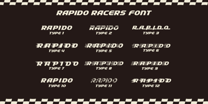 Rapido Racers Font Poster 10