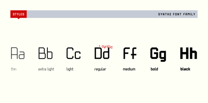 Synth2 Font Poster 4