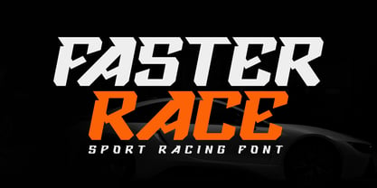 Faster Race Font Poster 1