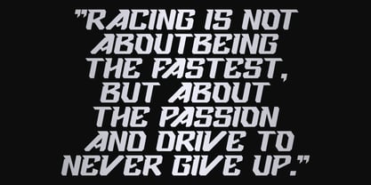 Faster Race Font Poster 5