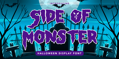 Side Of Monster Font Poster 1