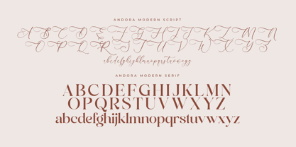 Andora Modern Script Fuente Póster 8