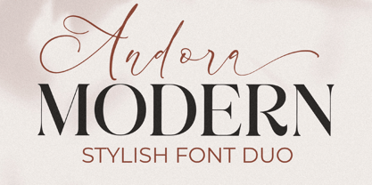 Andora Modern Script Fuente Póster 1