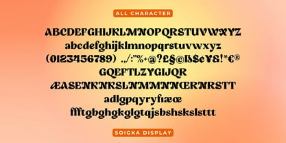 Soigka Display Font Poster 8