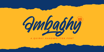 Ambaghy Font Poster 1