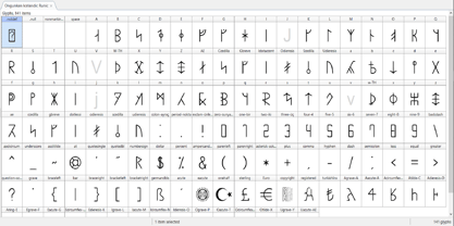 Ongunkan Icelandic Runic Font Poster 3