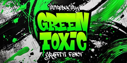 Green Toxic Font Poster 1