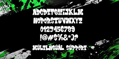 Green Toxic Font Poster 2