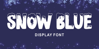 Snow Blue Font Poster 1
