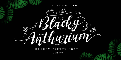 Blacky Anthurium Font Poster 1