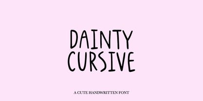 Dainty Cursive Fuente Póster 1