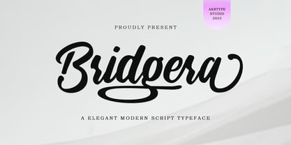 Bridgera Font Poster 1