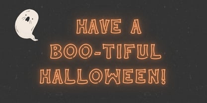 Neon Halloween Font Poster 3